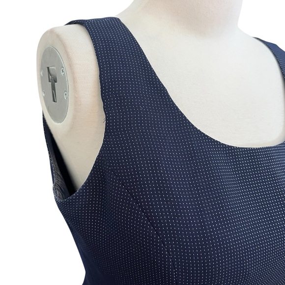 LE SUIT 2PC Navy Blue Polka Dot Skirt Set Sz 6P - Picture 4 of 12